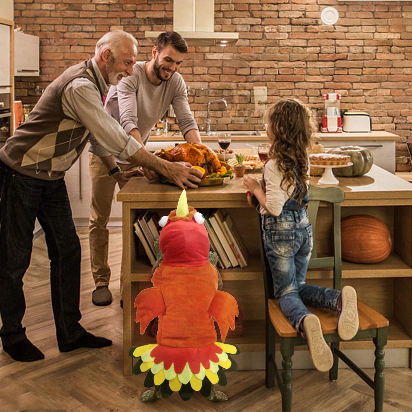 Turkey Dog Costume Thanksgiving Apparel Pet Costume for Dogs and Cats