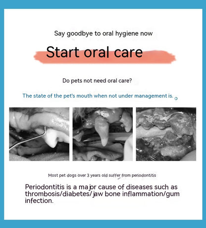 Pet Dog and Cat Toothbrush 360 Degrees Oral Cleaning Teeth Improve Bad Breath Prevention Dental Calculus Toothpaste