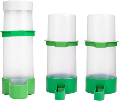 2PCS Automatic Bird Water Dispenser with 1PCS Food Feeder for Cage Pet Parrot Budgie Lovebirds Cockatiel