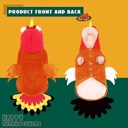Turkey Dog Costume Thanksgiving Apparel Pet Costume for Dogs and Cats