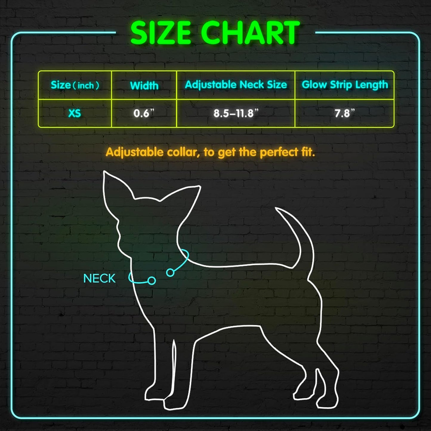 Light up Dog Collars - Glowing LED Dog Collar Rechargeable Puppy Collar for Small Dogs & Cats, Safety Dog Lights for Night Walking (Green)