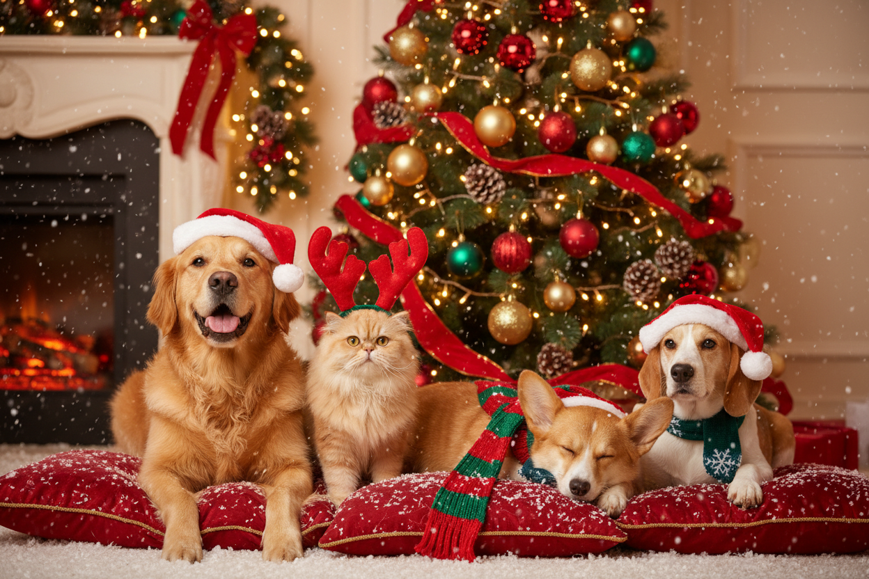christmas banner pet high quality without text 
