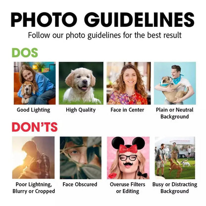 Colorful Upload Pet Image Blanket - Gift for Dog Lovers