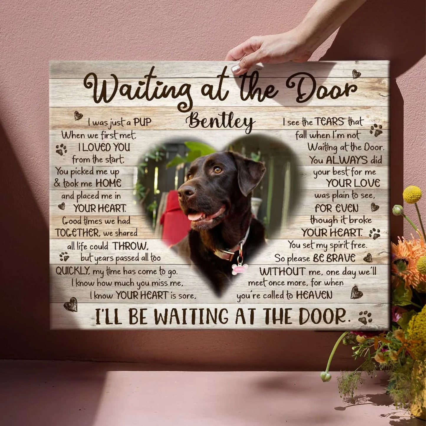Custom Photo Pet Memorial Canvas, Dog Passed Away Gift, Pets in Remembrance, Cat Memorial Gift, Pet Loss Gifts, Loss of Dog Gift, Dog Canvas